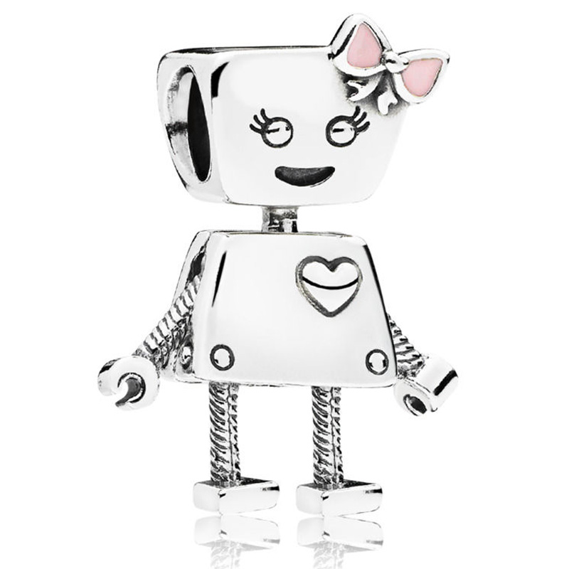 925 Sterling Silver Dangle Charm Smooth Pippo The Flying Pig Free Hugs The Ghost Dinosaur Beads Bead Fit Charms Bracelet DIY Jewelry Accessories