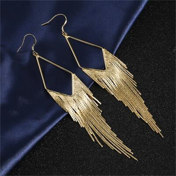 Gold Color Long Tassel Dangle Earrings Jewelry Vintage Metal Statement Fringe Earrings Charm Drop Big Earing for Women GC1009
Gold Color Long Tassel Dangle Earrings Jewelry Vintage Metal Statement Fringe Earrings Charm Drop Big Earing for Women GC1009