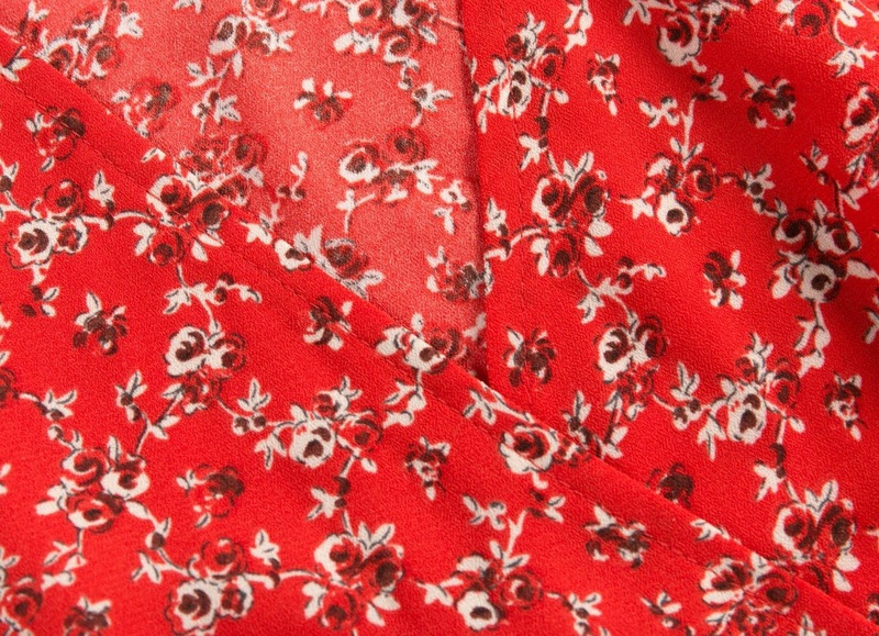 Retro V neck Front Slit Flower Wrap Dress Woman Tie Bow Lace up Waist Short Sleeve Below Knee Tea Dresses Holiday Robe 220511