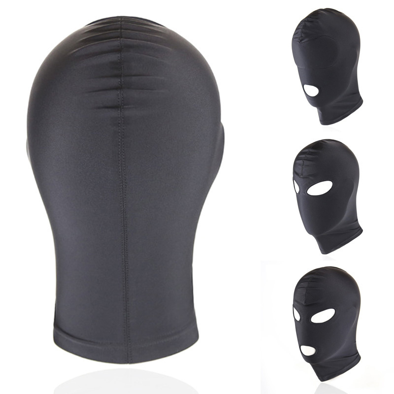 Arrival 123 Hole Men Women Adult Spandex Balaclava Open Mouth Face Eye Head Mask Costume Slave Game Role Play 220725