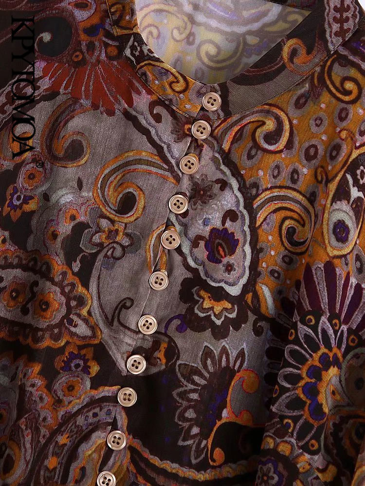 Women Fashion With Belt Paisley Print Mini Dress Vintage Long Sleeve Ruffled Hem Female Dresses Vestidos Mujer 220526