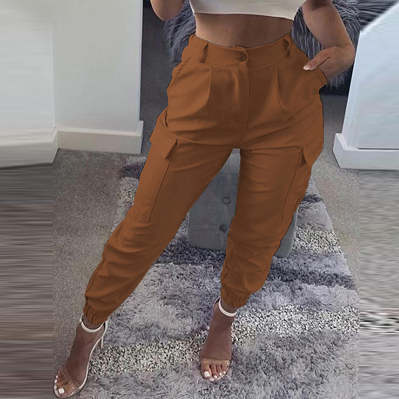 Women Sexy Skinny Trousers Fashion Elegant Solid Color High Waist Button Pants For Ladies Casual Harajuku Pant With Belts 220325