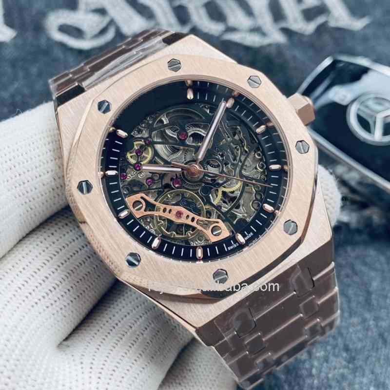 Oak Self-wind Watches Men Automatic Mechanical 42mm Hollow Skeleton Rose Gold 316l Stainless Steel Business Wristwatches, Rose gold & black
Oak Self-wind Watches Men Automatic Mechanical 42mm Hollow Skeleton Rose Gold 316l Stainless Steel Business Wristwatches, Rose gold & black