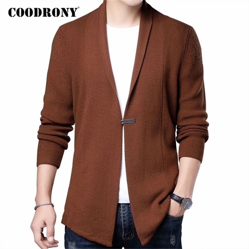 COODRONY Brand Cardigan Men Clothing Autumn Winter Streetwear Fashion Sweater Men Thick Warm Knitted Wool Sweatercoat C1161 201202, Brown
COODRONY Brand Cardigan Men Clothing Autumn Winter Streetwear Fashion Sweater Men Thick Warm Knitted Wool Sweatercoat C1161 201202, Brown