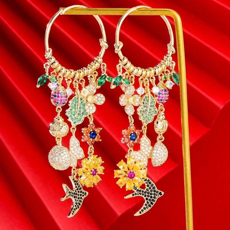 Dangle & Chandelier Luxury Bird Flower Earring For Women Wedding Cubic Zirconia Dubai Bridal Earrings Costume Jewelry Gift Summer PartyDangl
Dangle & Chandelier Luxury Bird Flower Earring For Women Wedding Cubic Zirconia Dubai Bridal Earrings Costume Jewelry Gift Summer PartyDangl