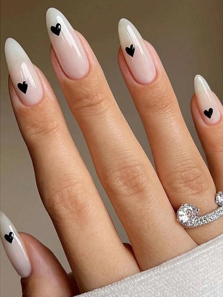 False Nails 24Pcs Almond Shaped Water Drop Fake DIY Heart Printing Lovely Nail Tip Press Charm Art Manicure ToolsFalse, 1sheet
False Nails 24Pcs Almond Shaped Water Drop Fake DIY Heart Printing Lovely Nail Tip Press Charm Art Manicure ToolsFalse, 1sheet