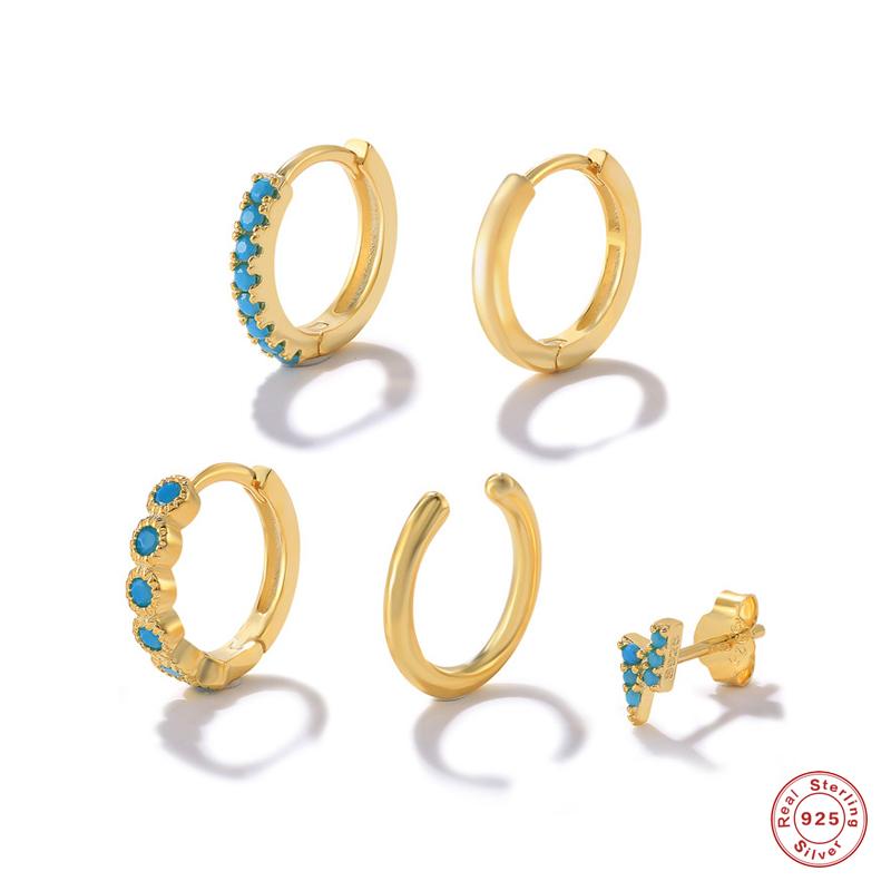 Hoop & Huggie Aide 925 Sterling Silver 3/4/5 PCs/Set Blue Turquoise Zircon Pave Earrings Set For Women Luxury 18K Gold Plated EarringsHoop
Hoop & Huggie Aide 925 Sterling Silver 3/4/5 PCs/Set Blue Turquoise Zircon Pave Earrings Set For Women Luxury 18K Gold Plated EarringsHoop