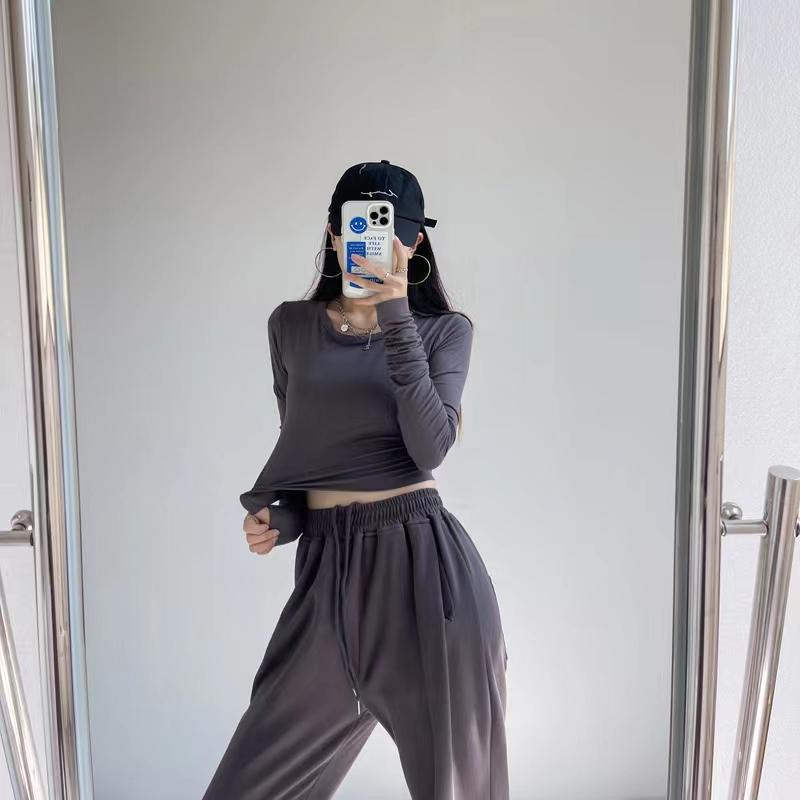 Women' T-Shirt Fashion European And American Style Tight-fitting Ins Long-sleeved Bottoming Shirt Short Women' Spring AutumnWomen, Black
Women' T-Shirt Fashion European And American Style Tight-fitting Ins Long-sleeved Bottoming Shirt Short Women' Spring AutumnWomen, Black