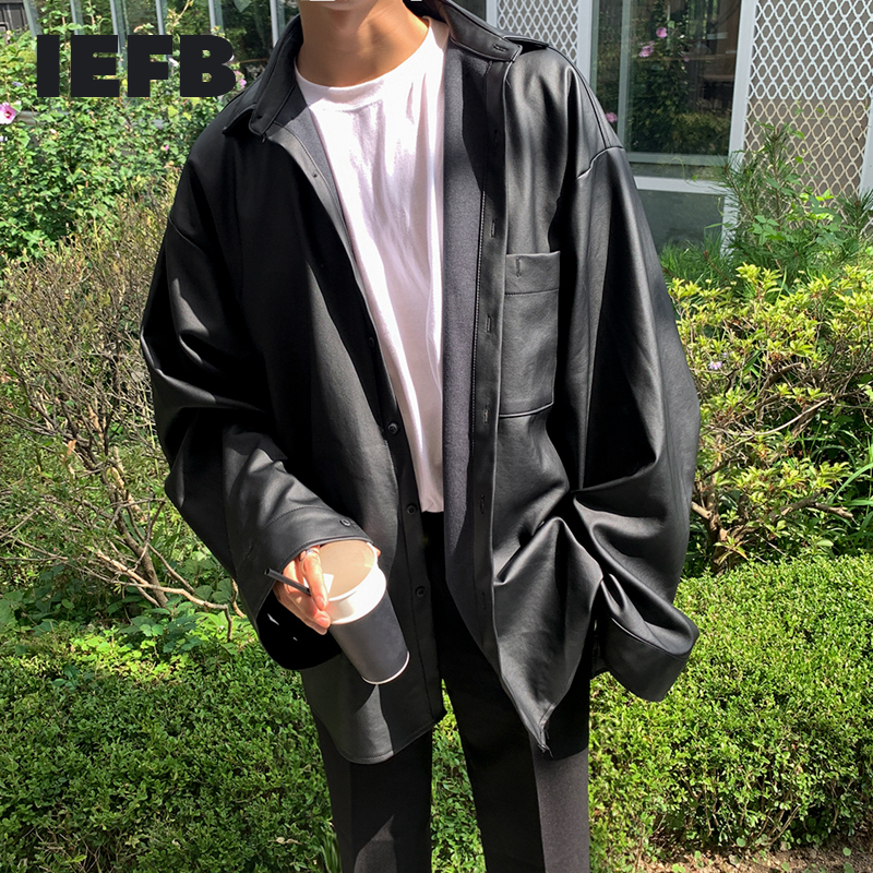 IEFB men's clothing Korean black soft PU leather clothes handsome oversize jacket male Autumn single breasted 9Y3907 220816
IEFB men's clothing Korean black soft PU leather clothes handsome oversize jacket male Autumn single breasted 9Y3907 220816