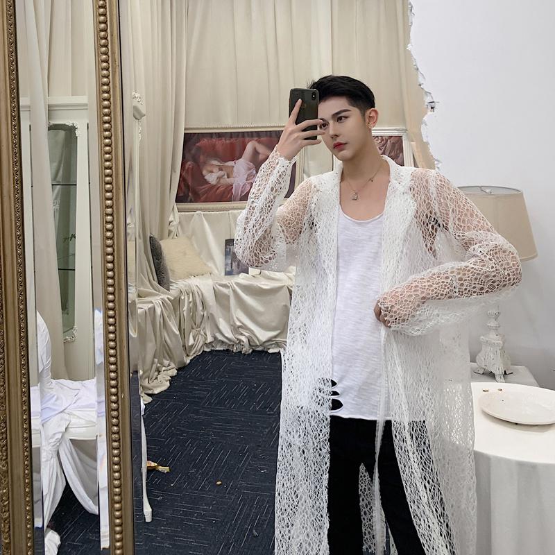 Men's Casual Shirts Shirt Black White Men Hollow Fashion Long Sleeve Cardigan Jacket Male Lovers Dress Party Couple Clothing, White;black
Men's Casual Shirts Shirt Black White Men Hollow Fashion Long Sleeve Cardigan Jacket Male Lovers Dress Party Couple Clothing, White;black