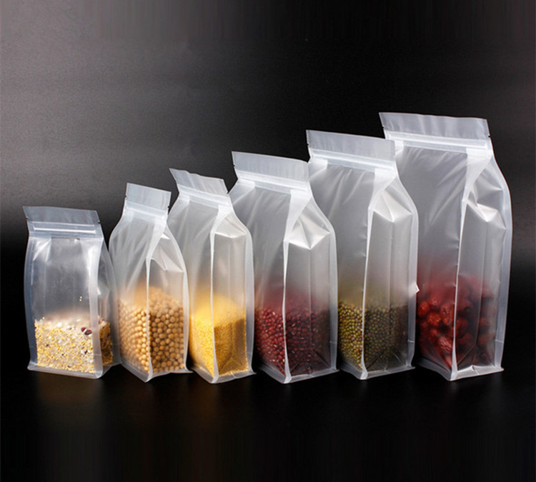 100pcs 3D Frosted Stand up Packaging Bag Thick Barrier Matte Ground Coffee Beans Seeds Snack Rice Cereals Wedding Party Gifts Display Heat Sealing Sto