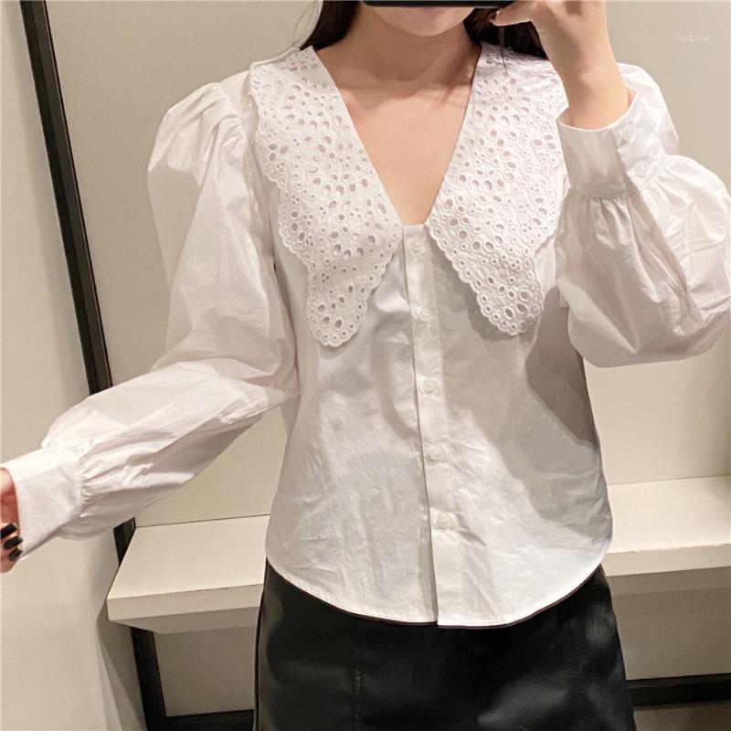 Spring Women' Shirt Cute Embroidery Collar Puff Sleeve Long Retro Elegant Casual Blouse Blouses & Shirts, Wf62011r
Spring Women' Shirt Cute Embroidery Collar Puff Sleeve Long Retro Elegant Casual Blouse Blouses & Shirts, Wf62011r