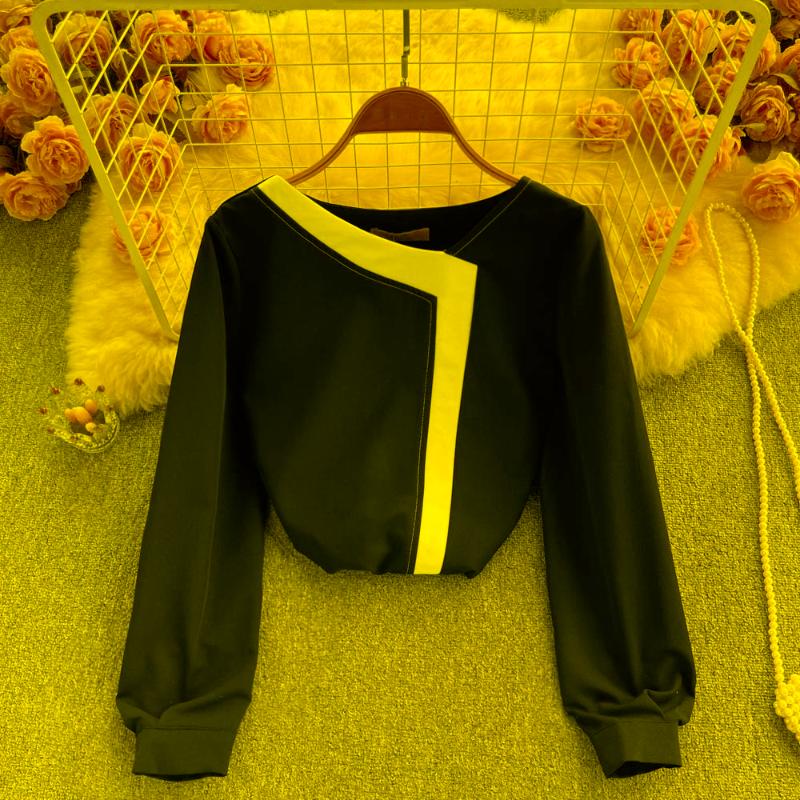Women' Blouses & Shirts Skew Collar Blouse Black Women Korean Style Button Loose Shirt Tops Female Casual Ladies Blusas DropWomen
Women' Blouses & Shirts Skew Collar Blouse Black Women Korean Style Button Loose Shirt Tops Female Casual Ladies Blusas DropWomen