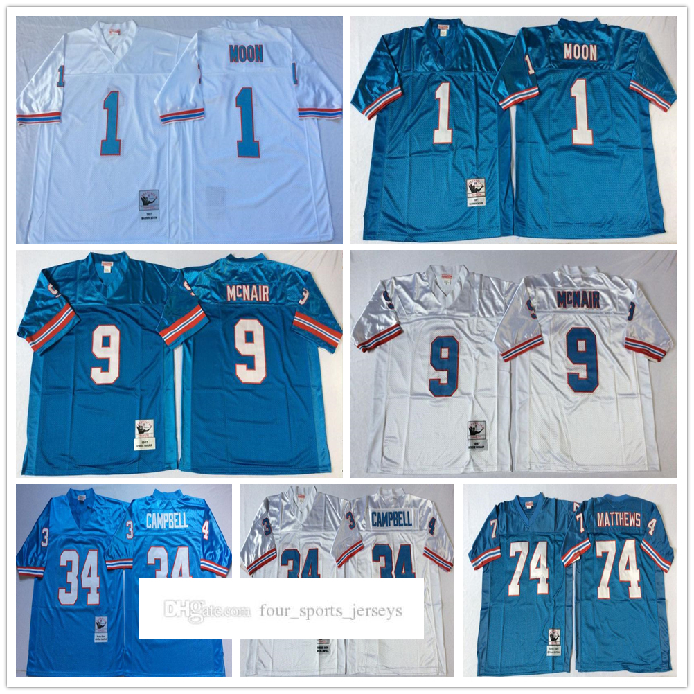 NCAA 75th Vintage Football 9 Steve McNair Jerseys Mitchell & Ness 1 Warren Moon 34 Earl Campbell 74 Bruce Matthews Jersey College Blue White, Same as picture
NCAA 75th Vintage Football 9 Steve McNair Jerseys Mitchell & Ness 1 Warren Moon 34 Earl Campbell 74 Bruce Matthews Jersey College Blue White, Same as picture