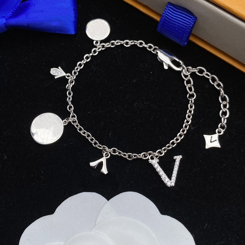 Women Designer Bracelet Jewelry Luxury Diamond Bracelets For Men Love Bangles Gold Chain Silver Bangle Wedding Gift Bijoux Letter L Box GOOD