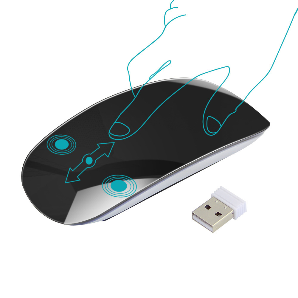 Epacket 24G wireless Mice Arc Touch magic mouse ergonomic ultrathin mouse optical 1000 DPI