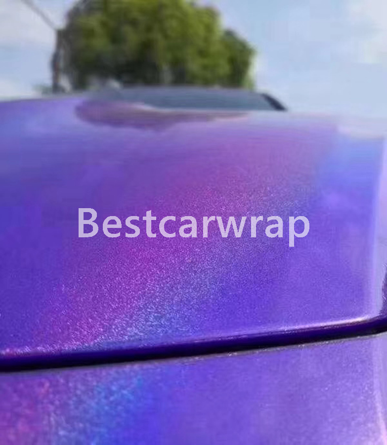 Premium Purple Laser Psychedelic Gloss Flip Vinyl For Whole Car wrap With Air bubble Free vehicle Wrapping Covering Foil Sticker 1.52x20m 5x65ft
