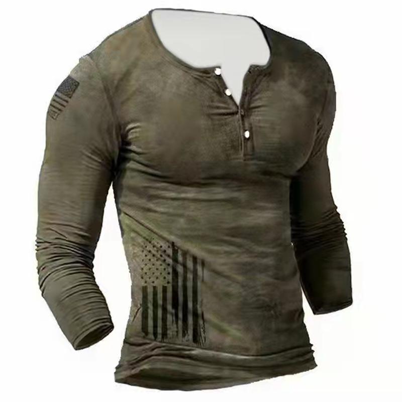 Men' T-Shirts Fashion Casual Streetwear Long Sleeve T-Shirt Men Retro Printing Button Style Loose V Collar ClothesMen
Men' T-Shirts Fashion Casual Streetwear Long Sleeve T-Shirt Men Retro Printing Button Style Loose V Collar ClothesMen