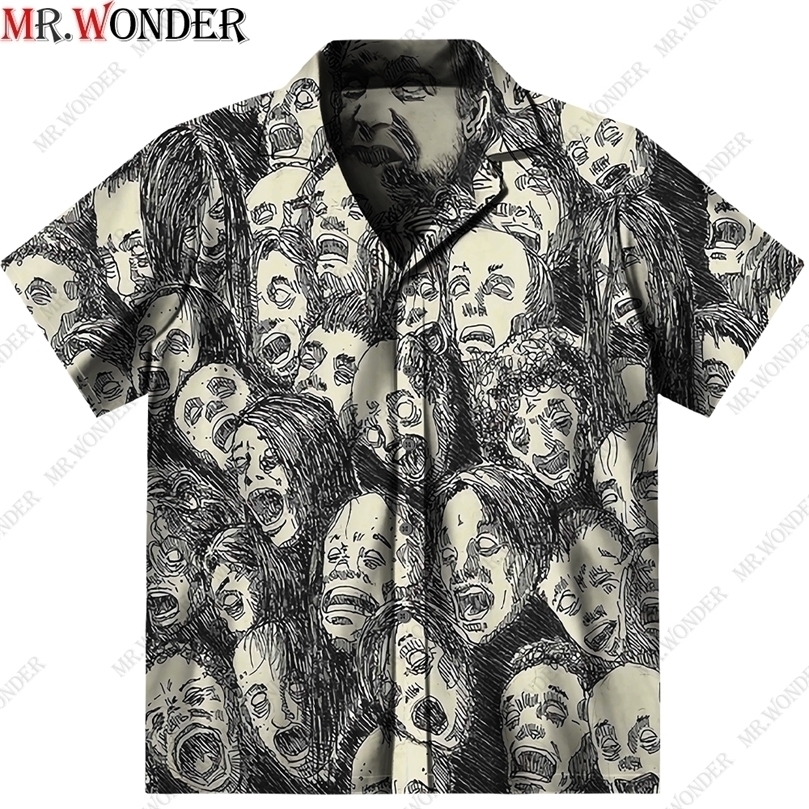 Mr.Wonder Novelty 3D Men's Horror Anime Manga Shirt Cool s Casual Button Down Beach Short Sleeve Hawaiian Tops 220401, Shirt-i
Mr.Wonder Novelty 3D Men's Horror Anime Manga Shirt Cool s Casual Button Down Beach Short Sleeve Hawaiian Tops 220401, Shirt-i