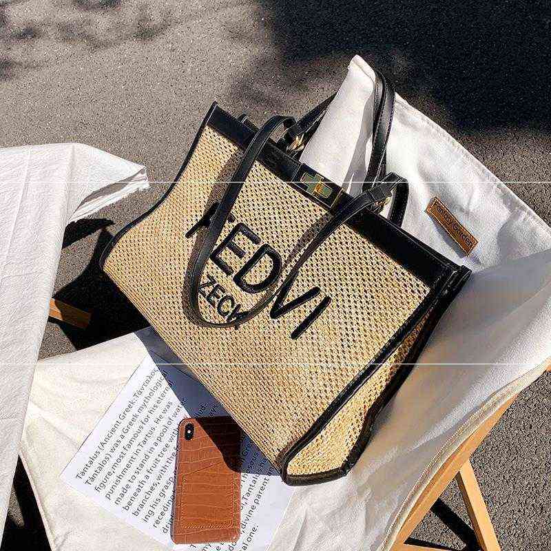 Beach Bag One Shoulder High-capacity Straw Bags Summer Commuting purse Desigenr Hangbag Fashion Tote Women's Versatile Portable Weaving Purses 230318, Black
Beach Bag One Shoulder High-capacity Straw Bags Summer Commuting purse Desigenr Hangbag Fashion Tote Women's Versatile Portable Weaving Purses 230318, Black