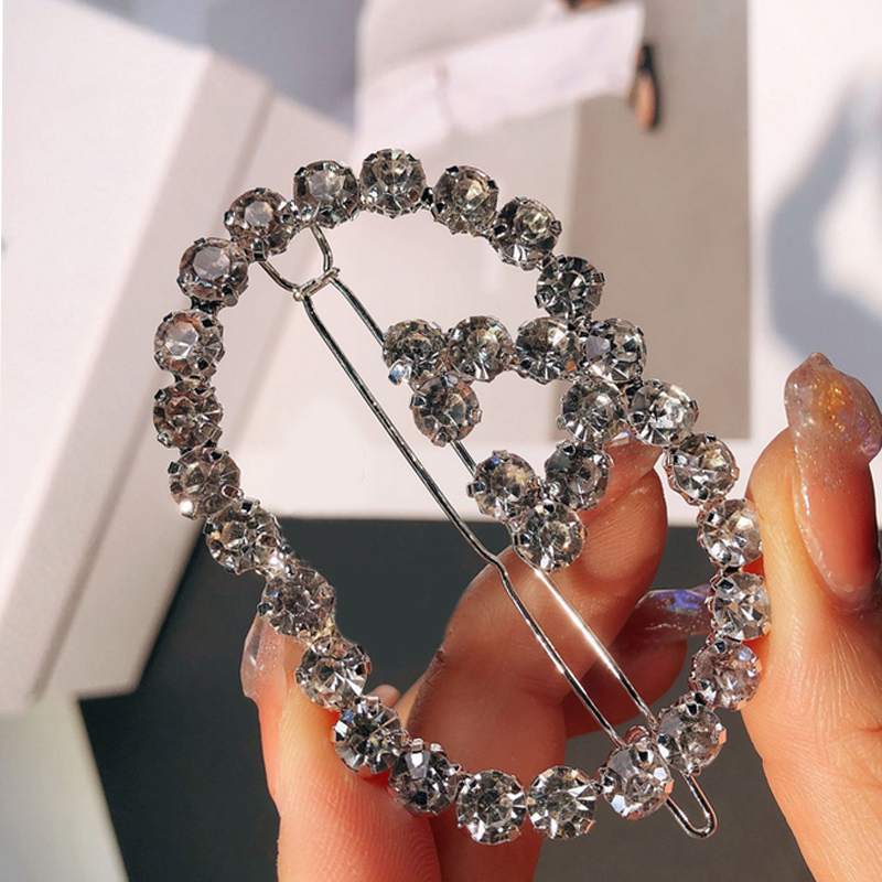 Bling Bling Crystal Letter Hair Clip Women Girl Letters Barrettes Fashion Hair Accessories for Gift Party