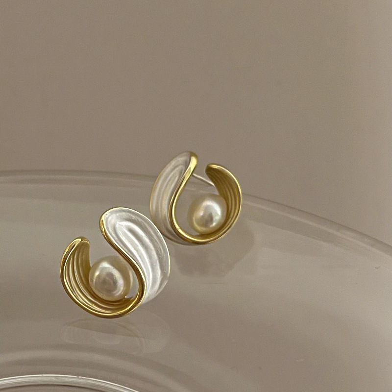 New Fashion Enamel Pearl Earrings Female Minority Design Temperament Light Luxury Geometric Earrings
New Fashion Enamel Pearl Earrings Female Minority Design Temperament Light Luxury Geometric Earrings