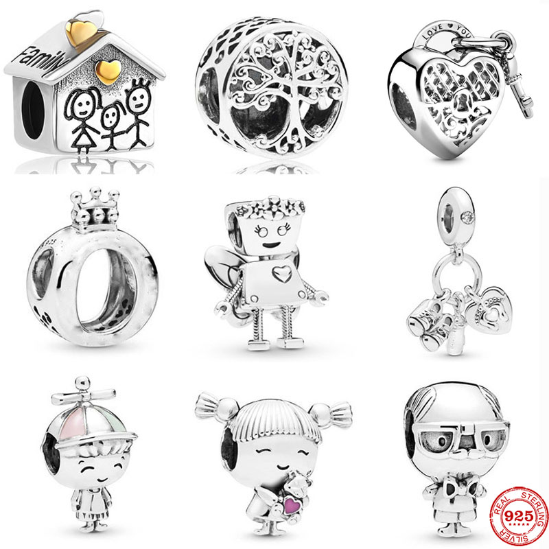 925 Sterling Silver Dangle Charm Floral Bella Bot Family Tree Lock Baby Girl DIY Fine Bead Fit Pandora Charms Bracelet DIY Jewelry Accessories
925 Sterling Silver Dangle Charm Floral Bella Bot Family Tree Lock Baby Girl DIY Fine Bead Fit Pandora Charms Bracelet DIY Jewelry Accessories