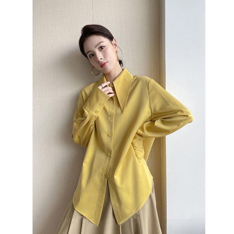 Women' Blouses & Shirts Women 2022 Spring Autumn French Long Sleeve Casual Female Chiffon Single Breasted Ladies Loose W256Women, Yellow
Women' Blouses & Shirts Women 2022 Spring Autumn French Long Sleeve Casual Female Chiffon Single Breasted Ladies Loose W256Women, Yellow