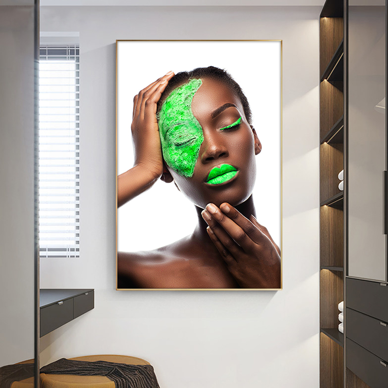 Black Green Nude African Art Woman Oil Painting on Canvas Posters and Prints Scandinavian Cuadros Wall Picture for Living Room
Black Green Nude African Art Woman Oil Painting on Canvas Posters and Prints Scandinavian Cuadros Wall Picture for Living Room