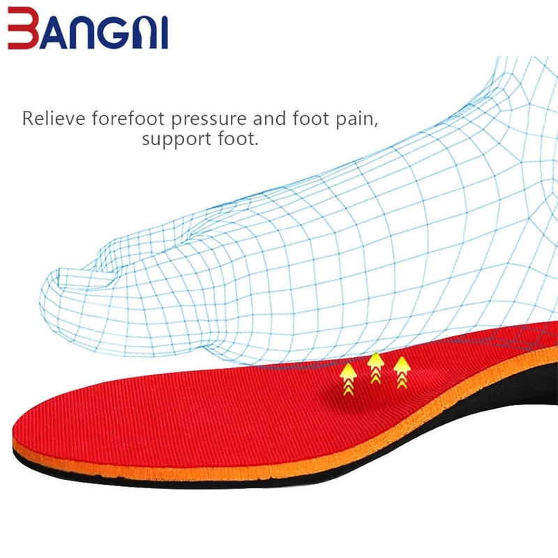 3ANGNI Orthotic Arch Support Shoe Accessories Insert Orthopedic Moderate Flat Feet insole Heel Pain Plantar Fasciitis Men Woman 210402