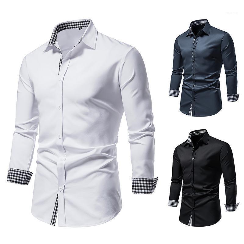 Men' Casual Shirts Long Sleeve Fashion Button-down Shirt Contrast Color Slim Fit Men, Black
Men' Casual Shirts Long Sleeve Fashion Button-down Shirt Contrast Color Slim Fit Men, Black