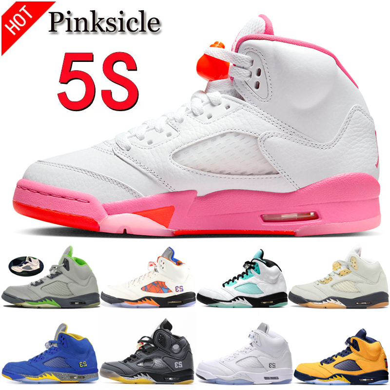 Newest Pinksicle Jumpman 5s men women Basketball Shoes Jade Horizon Metallic Michigan Suede Blue UNC White Cement Oregon Ducks Sport Trainer Sneakers
Newest Pinksicle Jumpman 5s men women Basketball Shoes Jade Horizon Metallic Michigan Suede Blue UNC White Cement Oregon Ducks Sport Trainer Sneakers