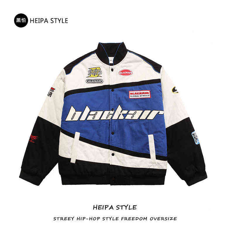 American Racing Suit Coat Men's and Women's Fashion Br Fried Street Motorcycle Jacket Baseball Autumn Winter, New blue
American Racing Suit Coat Men's and Women's Fashion Br Fried Street Motorcycle Jacket Baseball Autumn Winter, New blue
