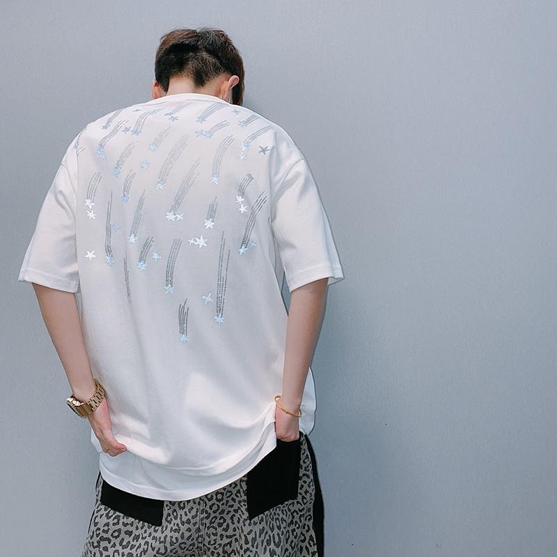 Men's T-Shirts Summer Men's Short Sleeve Black White Cotton T-shirt Reflective Print Back C29Men's
Men's T-Shirts Summer Men's Short Sleeve Black White Cotton T-shirt Reflective Print Back C29Men's