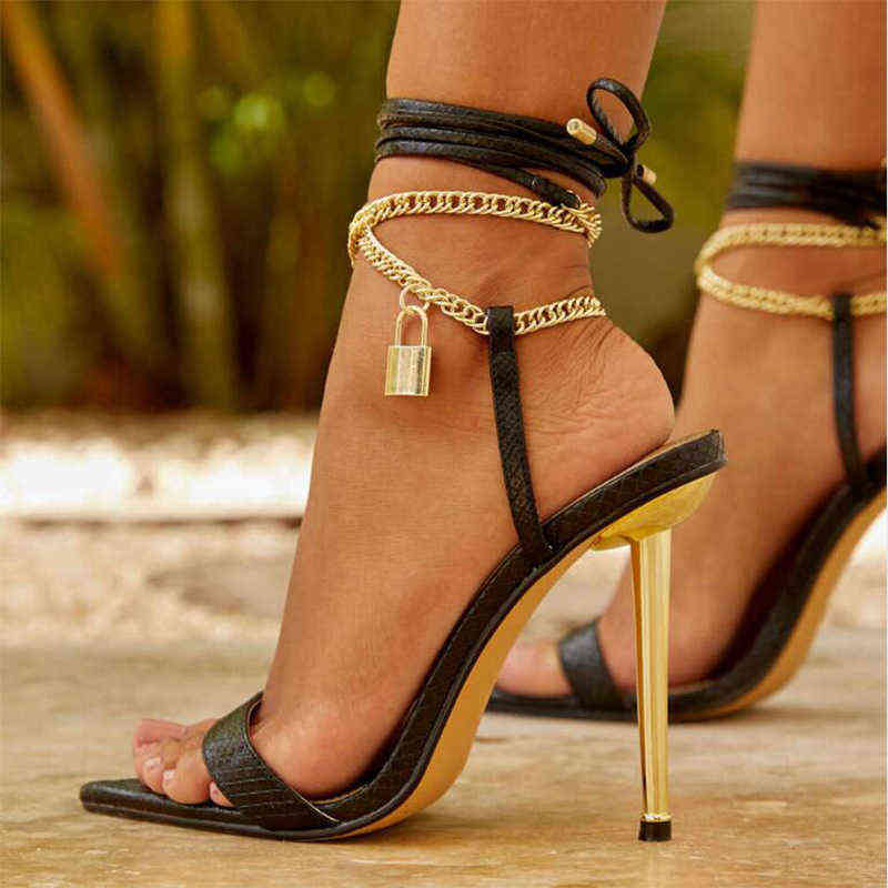 Fashion-2022 new size 35-42 metal chain pointed galvanized high-heeled sandals 369-8, Black
Fashion-2022 new size 35-42 metal chain pointed galvanized high-heeled sandals 369-8, Black