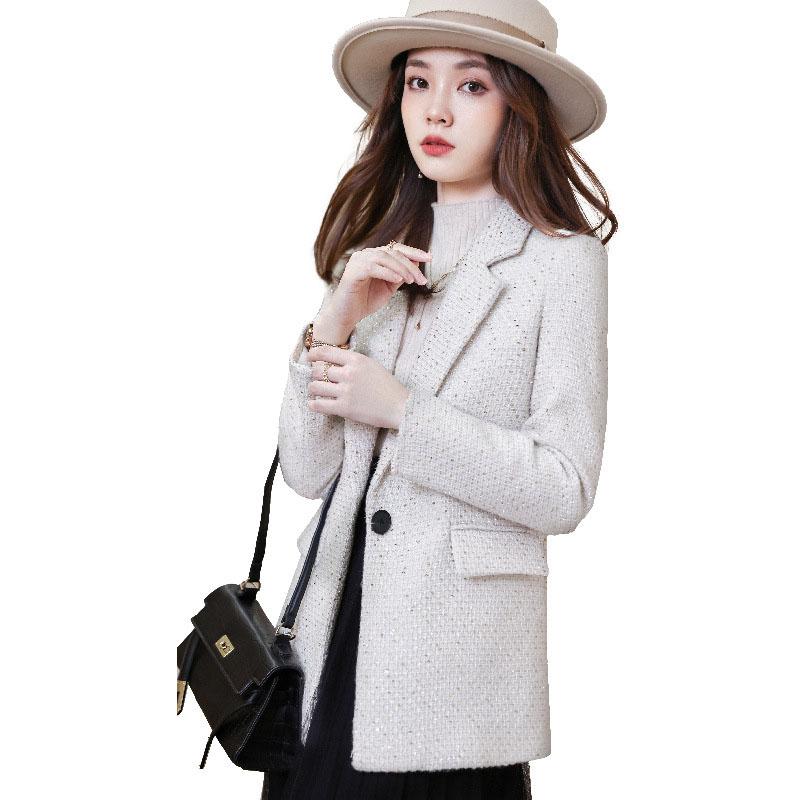 Women' Suits & Blazers Women Casual Office Woolen Suit Coat Ladies Autumn Winter Thick Top Plus Size Slim Sequin Elegant All-match Blazer O, Black
Women' Suits & Blazers Women Casual Office Woolen Suit Coat Ladies Autumn Winter Thick Top Plus Size Slim Sequin Elegant All-match Blazer O, Black