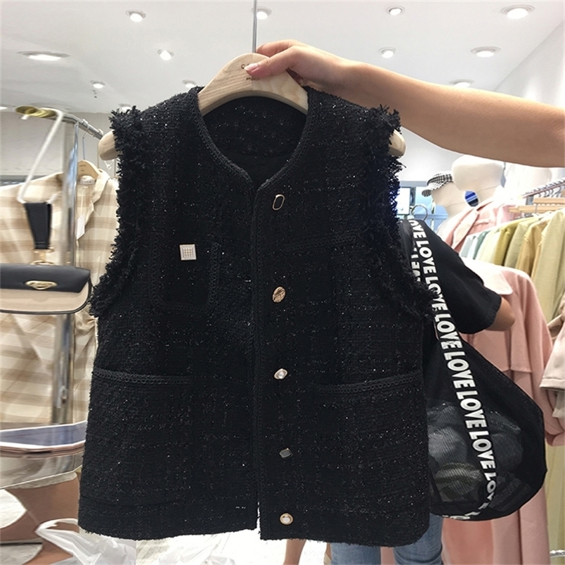 Autumn AllMatching Slim Fit Solid Color Vest Tweed Waistcoat Jacket Women's Fashion Spring Cardigan Outerwear L220812, Black
Autumn AllMatching Slim Fit Solid Color Vest Tweed Waistcoat Jacket Women's Fashion Spring Cardigan Outerwear L220812, Black