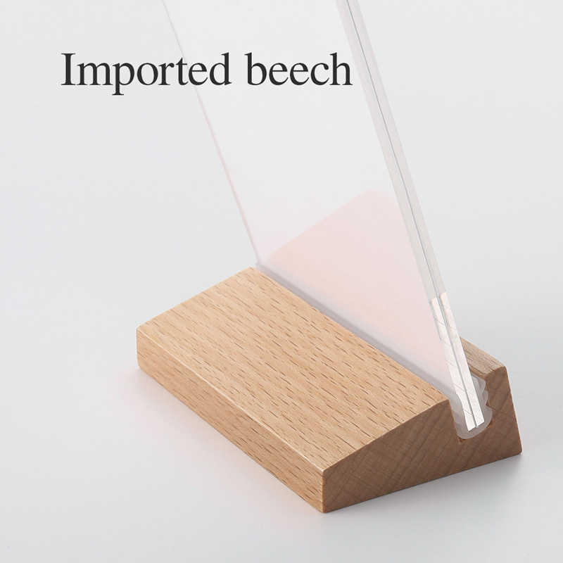 A5 Wooden Base Stand L-shaped Display Frame Photo Frame Desktop
