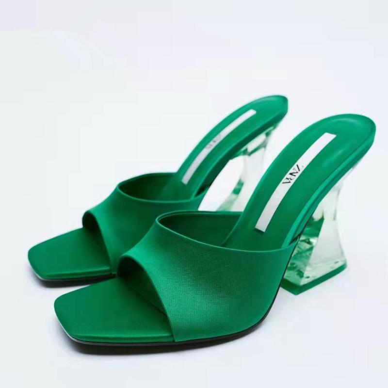 Dress Shoes 2022 Latest Summer Women's Green Silky Wide Band Transparent High Heel Comfortable Sandals 
Dress Shoes 2022 Latest Summer Women's Green Silky Wide Band Transparent High Heel Comfortable Sandals
