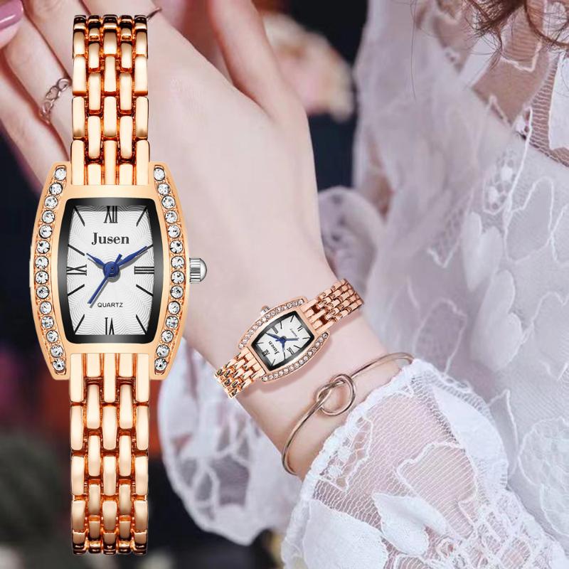 Wristwatches Elegant Rectangle Ladies Fashion Watches Rose Gold Women Quartz Watch With Blue Pointer Diamond Female Gifts, Rose gold white
Wristwatches Elegant Rectangle Ladies Fashion Watches Rose Gold Women Quartz Watch With Blue Pointer Diamond Female Gifts, Rose gold white