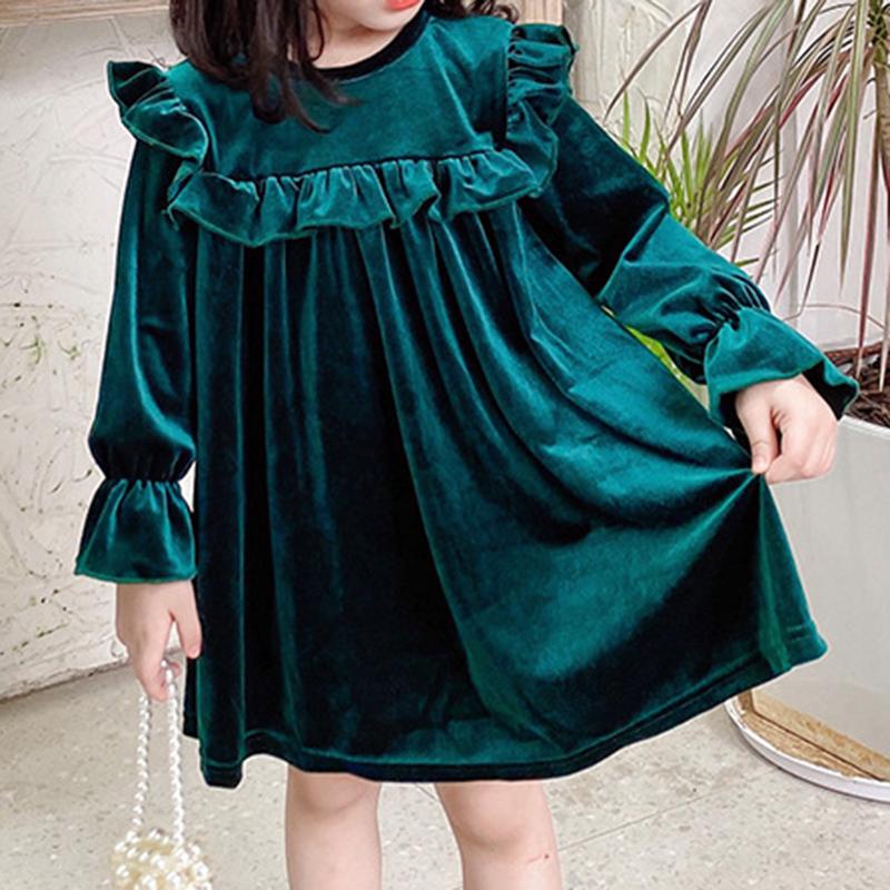 Girl's Dresses Girls Dress Autumn Winter Velvet Solid Color Long Sleeve Casual Children For ClothingGirl's, Bz035 blue
Girl's Dresses Girls Dress Autumn Winter Velvet Solid Color Long Sleeve Casual Children For ClothingGirl's, Bz035 blue