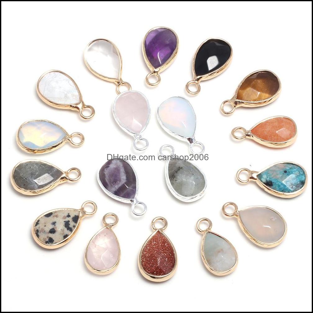 Charms Jewelry Findings Components Natural Stone 10X14Mm Water Drop Rose Quartz Lapis Lazi Turquoise Opal Pendant Diy For Bracelet Necklac
Charms Jewelry Findings Components Natural Stone 10X14Mm Water Drop Rose Quartz Lapis Lazi Turquoise Opal Pendant Diy For Bracelet Necklac