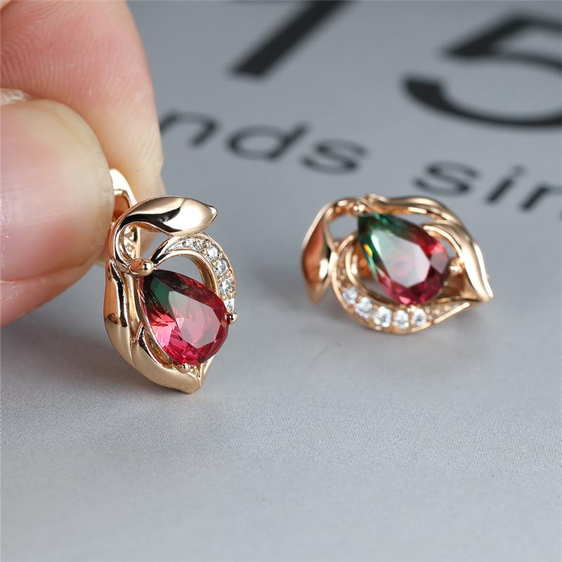 Hoop & Huggie Multicolor Crystal Water Drop Stone Earrings Boho Rose Gold Color Wedding Mystic Rainbow Zircon For WomenHoop
Hoop & Huggie Multicolor Crystal Water Drop Stone Earrings Boho Rose Gold Color Wedding Mystic Rainbow Zircon For WomenHoop