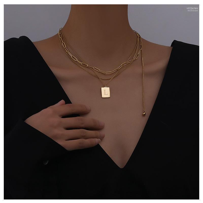 Chains COWBREAD Multi-layer Necklace For Women L Letter Clavicle Chain Choker Personality Jewelry Women's Neck
Chains COWBREAD Multi-layer Necklace For Women L Letter Clavicle Chain Choker Personality Jewelry Women's Neck