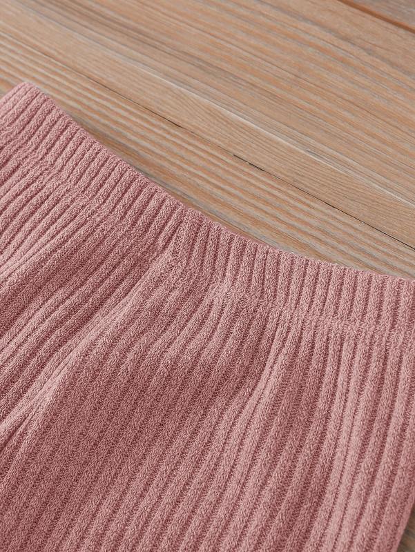 Toddler Girls Solid Ruffle Trim Top & Leggings SHE