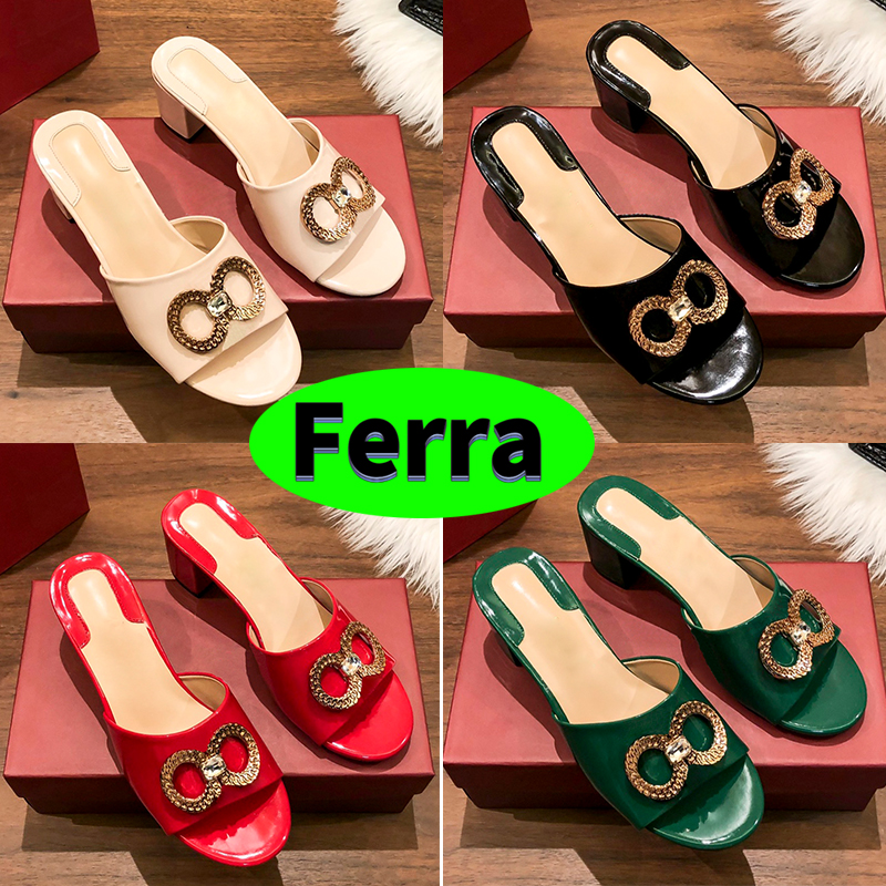 Designer Luxury Ferra Womens Slide Sandals Med Heel Crystal Embellished Heeled Gancini Slippers with box Fashion Women shoes Lady Block Heel Sandal Summer Slides, Shoes box
Designer Luxury Ferra Womens Slide Sandals Med Heel Crystal Embellished Heeled Gancini Slippers with box Fashion Women shoes Lady Block Heel Sandal Summer Slides, Shoes box