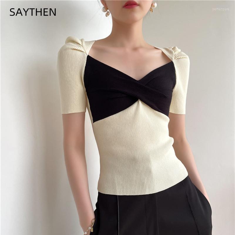 Women' Sweaters Summer French Retro Style Square Neck Puff Sleeve Simple Soft Cute Slim Sexy Knitted Short T-Shirt ST22625Women' Perf22, Black
Women' Sweaters Summer French Retro Style Square Neck Puff Sleeve Simple Soft Cute Slim Sexy Knitted Short T-Shirt ST22625Women' Perf22, Black