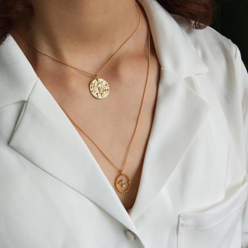 Pendant Necklaces Sterling Sliver Virgin Constellation Chokers Baroque Coin Disc Choker Layered Chain NecklacesPendant
Pendant Necklaces Sterling Sliver Virgin Constellation Chokers Baroque Coin Disc Choker Layered Chain NecklacesPendant