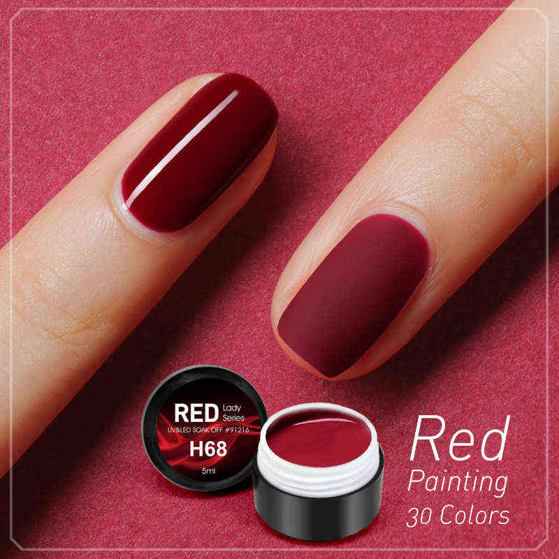 NXY Nail Gel Red Polish Art Color Varish 5ml Canni 0328