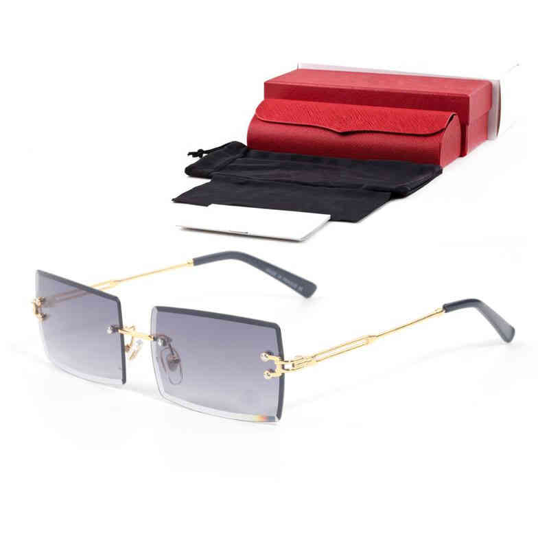Little Leopard Series Gradient Lens Metallic sunglasses Rimless square Blue UV400 High quality brown female sunglasses male driv
Little Leopard Series Gradient Lens Metallic sunglasses Rimless square Blue UV400 High quality brown female sunglasses male driv